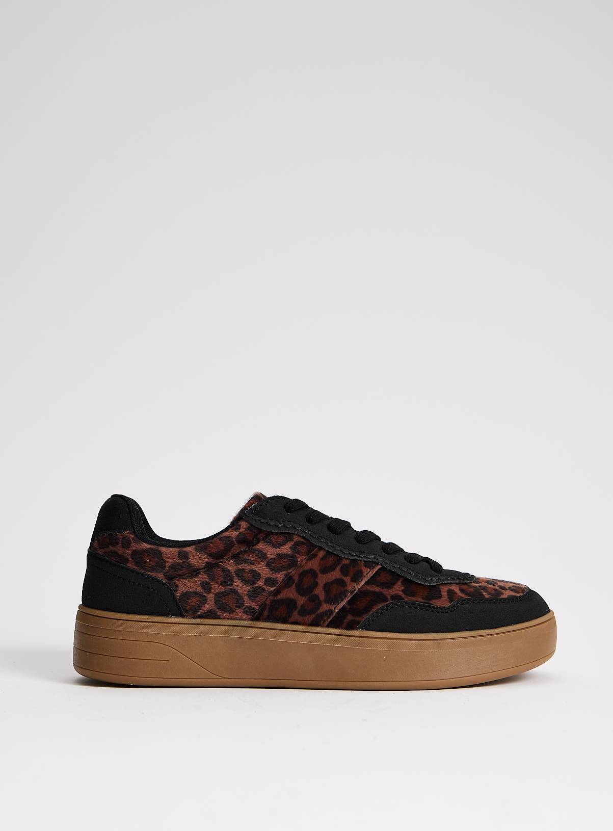 Leopard Print Lace-Up Trainers 6 - Image 2